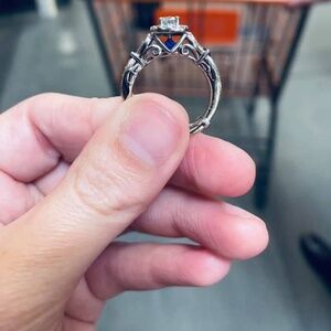 3/4 karat Vera Wang diamond engagement ring.